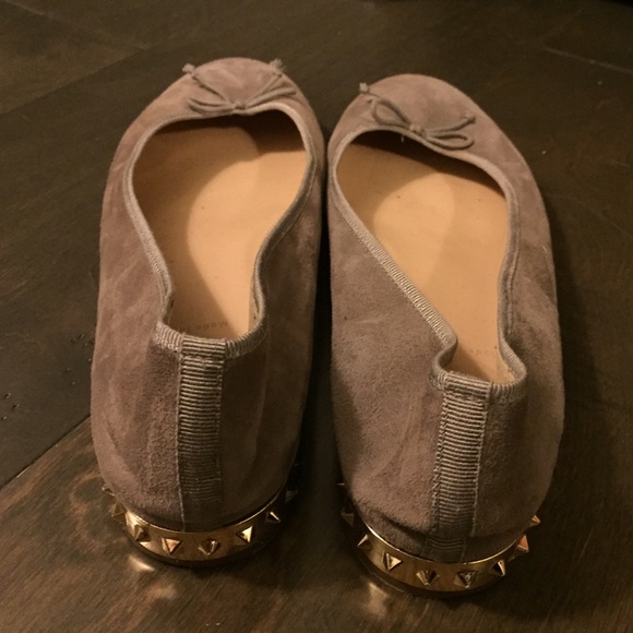 J.Crew Kiki Suede Studded-Heel Ballet Flats 9 - Picture 2 of 4